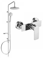 MEXEN Carl shower column including Alexa shower mixer, silver (71240240-00) - Shower Set