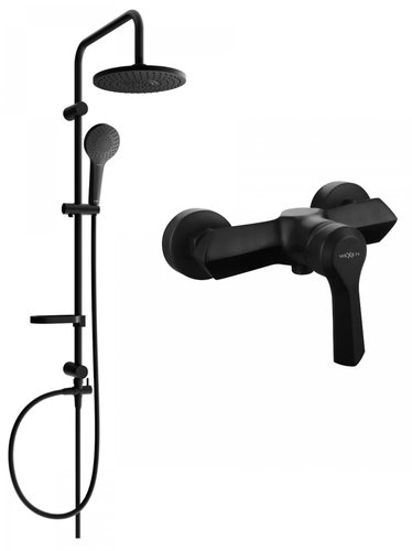 MEXEN Erik Shower Column Including Shower Faucet Sabre, Black (72140205-70) - Shower Set - Main image