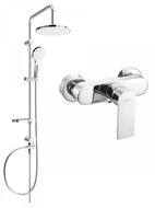 MEXEN Erik Shower Column Including Shower Faucet Royo, Silver (72240205-00) - Shower Set