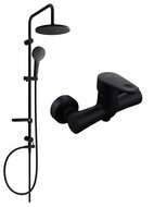 MEXEN Erik shower column including shower mixer Kama, black (72540205-70) - Shower Set