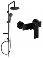 MEXEN Erik shower column including Alfa shower mixer, black (745740205-70) - Shower Set