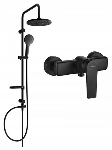 MEXEN Erik shower column including Lynx shower mixer, black (745940205-70) - Shower Set - Main image