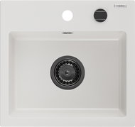 MEXEN Milo granite sink 435 × 410 mm, white - Granite Sink