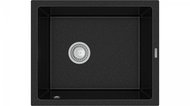 MEXEN Pedro granite sink 560 × 460 mm, black / silver - Granite Sink
