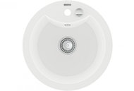 MEXEN Diego granite sink 488 × 480 mm, white - Granite Sink