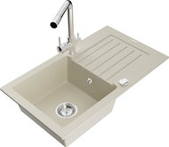 MEXEN Pablo granite sink with mixer Duero, beige - Granite Sink