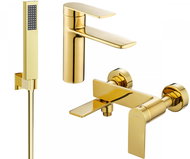 MEXEN Zero SET basin + bath mixer with accessories R02, gold 71103R02-50 - Tap