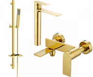 MEXEN Zero SET basin + bath mixer with accessories DQ02, gold 7113DQ02-50 - Tap