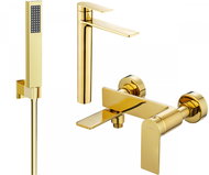 MEXEN Zero SET basin + bath mixer with accessories R02, gold 71113R02-50 - Tap