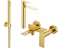 MEXEN Zero SET basin + bath mixer with accessories R70, gold 71113R70-50 - Tap