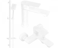 MEXEN Royo DQ62 Set of basin and bath mixer with accessories, white 72203DQ62-20 - Tap