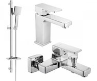 MEXEN Cetus DQ45 SET bath and basin mixer, chrome 744303DQ45-00 - Tap