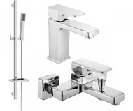 MEXEN Cetus DQ77 SET bath and basin mixer, chrome 744303DQ77-00 - Tap