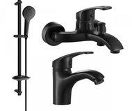 MEXEN Fabia DB05 Basin and bath mixer set with accessories, black 746503DB05-70 - Tap