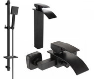 MEXEN Aries DQ45 Basin and bath mixer set with accessories, black 744813DQ45-70 - Tap