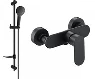 MEXEN Milo DF05 shower mixer with accessories, black (7134R05-70) - Tap