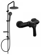 MEXEN Carl Shower Column Including Shower Faucet Sabre, Black (72140240-70) - Shower Set