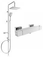 MEXEN Sven shower column including shower thermostatic mixer Cube, chrome (77200262-00) - Shower Set