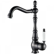 Laveo Evora pedestal basin mixer L, black (BAE_765D) - Tap