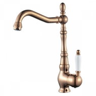 Laveo Evora pedestal basin mixer L, copper (BAE_865D) - Tap