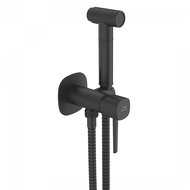 Laveo Pola pedestal mixer with shower set, black (BAP_731P) - Bidet Shower