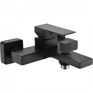 Laveo Kvadrato wall-mounted bath mixer without accessories, black (BLQ_710D) - Tap