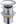 Knob stopper without overflow, round, chrome