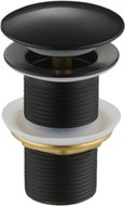 MEXEN Handle-stopper without overflow, round, black - Sink Waste Outlet
