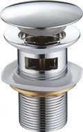 MEXEN Handle-stopper with overflow, round, chrome - Sink Waste Outlet