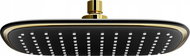 MEXEN D-49 head shower 25 × 29 cm, black-gold - Rain Shower