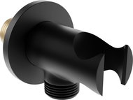 MEXEN Shower holder Kai, fixed, with spout, black - Shower Holder