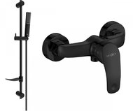 MEXEN Fabia DF72 shower mixer with accessories, black (74654DF72-70) - Shower Set