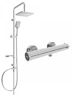 MEXEN Sven shower column including shower thermostatic mixer Kai, chrome (77100262-00) - Shower Set