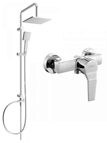 MEXEN Tord shower set with mixer Caro, chrome ( 746640200-00 ) - Shower Set - Main image