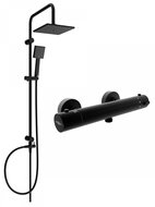 MEXEN Tord Shower Column Including Shower Thermostatic Faucet Kai, Black ( 77100200-70 ) - Shower Set