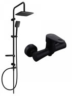 MEXEN Sven shower column including shower mixer Kama, black ( 72540262-70 ) - Shower Set