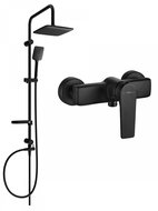 MEXEN Sven shower column including Lynx shower mixer, black ( 745940262-70 ) - Shower Set