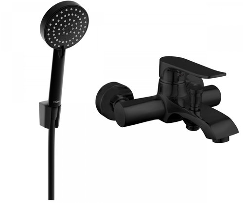 Mexen Pecos R75 Bathroom Faucet with Shower Set, Black (7273R75-70) - Tap - Main image