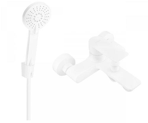 Mexen R40 Royo Bathtub mixer with shower set, white (7223R40-20) - Tap - Main image