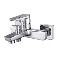 Cersanit Mille Single lever bath mixer, wall-mounted, with switch, chrome (S951-006) - Tap