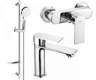 Mexen Royo DF05 Set of basin and shower mixer with accessories, chrome (72204DF05-00) - Tap