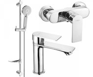 Mexen Royo DF40 Set of basin and shower mixer with accessories, chrome (72204DF40-00) - Tap
