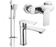 Mexen Royo DQ45 Set of basin and shower mixer with accessories, chrome (72204DQ45-00) - Tap