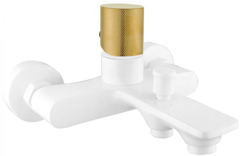 Mexen Royo One bath mixer, white/gold (72231-25) - Tap - Main image