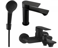 Mexen Royo R05 Basin and bath mixer set with accessories, black (72203R05-70) - Tap