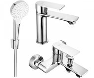Mexen Royo R05 Basin and bath mixer set with accessories, chrome (72203R05-00) - Tap