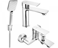 Mexen Royo R62 Basin and bath mixer set with accessories, chrome (72203R62-00) - Tap