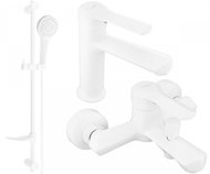 Mexen Saber DF05 Set of basin and bath mixer with accessories, white (72103DF05-20) - Tap