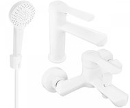 Mexen Saber R05 Basin and bath mixer set with accessories, white (72103R05-20) - Tap