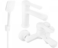 Mexen Saber R62 Basin and bath mixer set with accessories, white (72103R62-20) - Tap